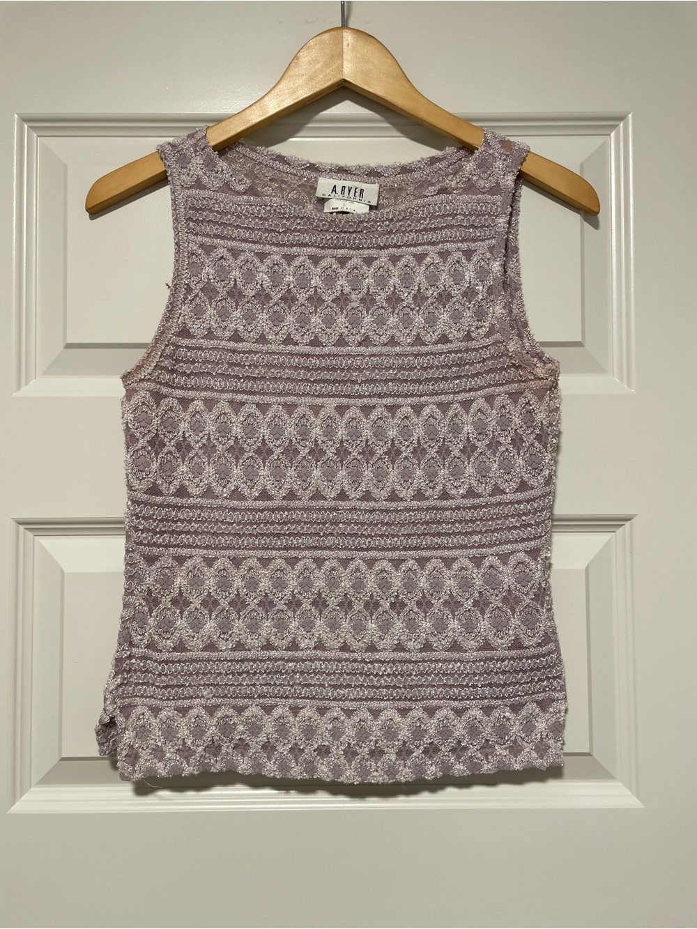 A. Byer California Lavender Y2K Vintage Sleeveless Stretchy Tank Top